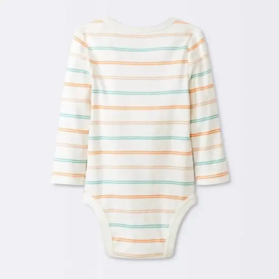 Baby 4pk Basic Orchard Fox Long Sleeve Bodysuit - Cloud Island&trade; Cream image {1}