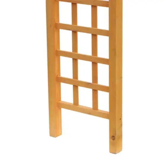 Outsunny 90in Wood Garden Arbor Arch with Trellis Wall for Climbing & Hanging Plants, Decor for Party, Weddings, Birthdays & Backyards image {7}