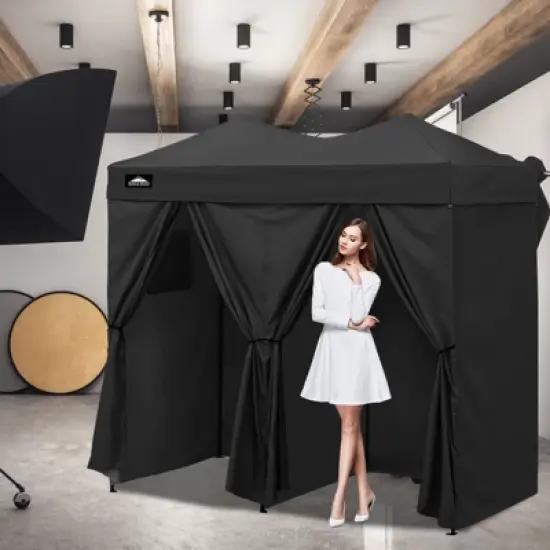 EAGLE PEAK Outdoor Changing Room 8x4, 2 Room Pop Up Portable Changing Room, Sun Shelter, Portable Dressing Room image {1}