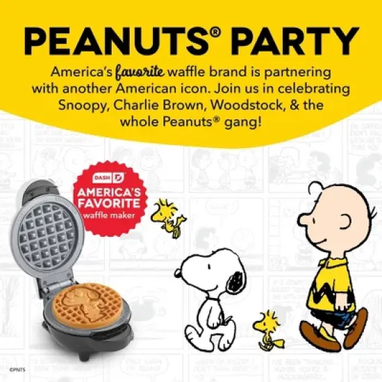 Peanuts x Dash Snoopy MultiMaker Mini Waffle Maker System 4 Plates image {2}