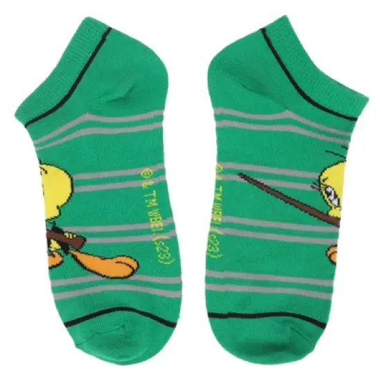 WB 100: Looney Tunes Mashups Hogwarts Students 5-Pack Women's Striped Ankle Socks image {1}