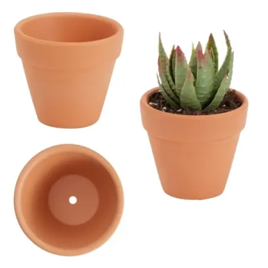Juvale 10-Pack 2-Inch Mini Terracotta Pots with Drainage Holes for Succulents, Plants, Herbs, and Flowers, Small Clay Pot Planters image {5}
