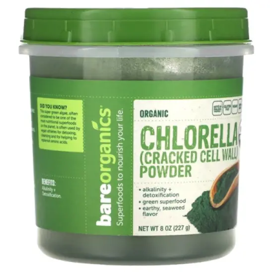 BareOrganics Organic Chlorella Powder, 8 oz (227 g) image {3}