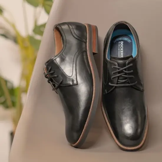 Dockers Mens Braden Plain-toe Dress Lace Up Oxford Shoes image {6}