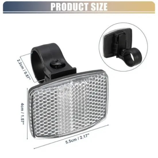 Unique Bargains Bicycle Warning Reflector Safety Reflectors Bike Accessories Plastic image {2}