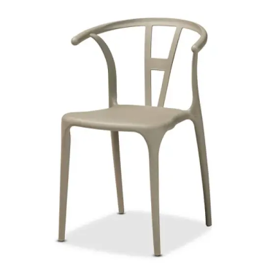 4pc Warner Plastic Dining Chair Set - Baxton Studio image {1}