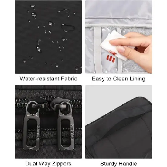 Narwey Toiletry Bag for Men, Hanging Toiletries Bag for Women Water Resistant Dopp image {8}