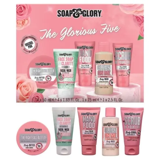 Soap & Glory The Glorious Bath and Body Skincare Gift Set - 5ct image {2}