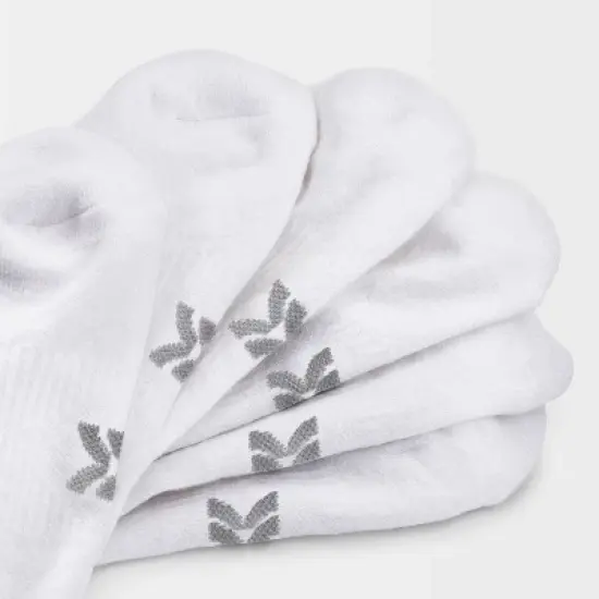 Women's Extended Size Cushioned 6pk No Show Athletic Socks - All in Motion&trade; - White 8-12 image {2}