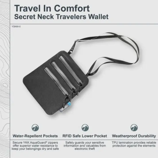 COCOON - Premium - Secret Neck Wallet Monsoon Silk&trade; RFID image {1}