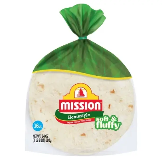 Mission Fajita Size Soft & Fluffy Homestyle Flour Tortillas - 24oz/16ct image {4}