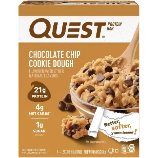 Quest Nutrition Protein Bar - Chocolate Chip Cookie Dough image {8}