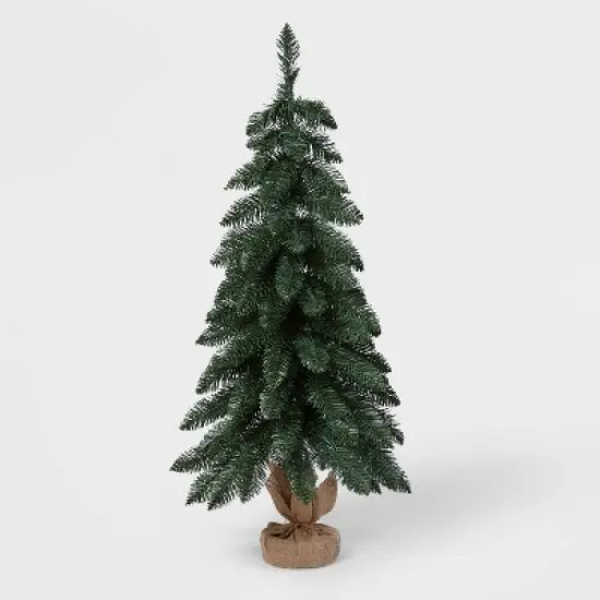 Unlit Downswept Alberta Spruce Mini Artificial Christmas Trees with Burlap Base - Wondershop&trade; image {4}