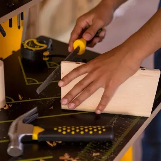 Stanley Jr. 10-Piece Belt and Ergonomic Tool Set for Woodworking and Carpentry Projects for Kids image {2}