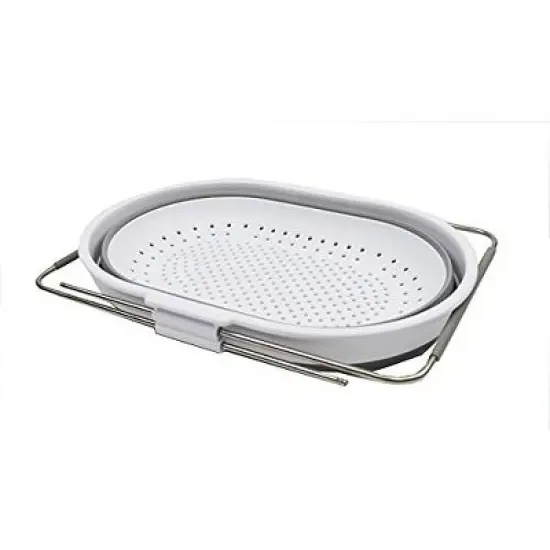 SAMMART 5L (1.3 gallon) Expandable & Collapsible Over The Sink Rectangular Colander image {7}