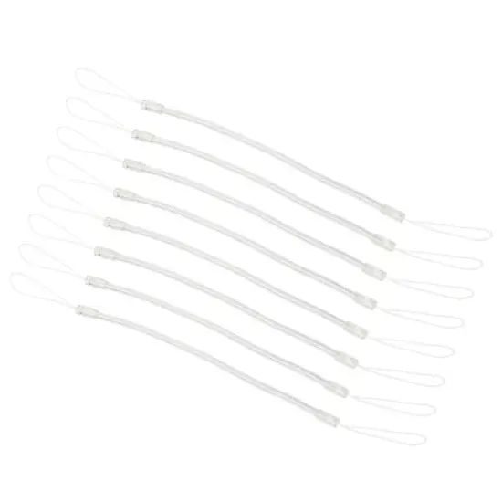 Unique Bargains Plastic Retractable Spring Coil Strap Badge Lanyards 8 Pcs image {5}