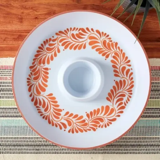 Infuse 16" Melamine Chip and Dip Orange image {2}