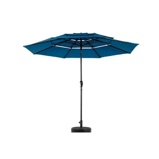 Cesicia Aluminium 10ft 3 Tier Auto-tilt Umbrella ,Outdoor Patio Umbrella (Base Not Included) image {1}
