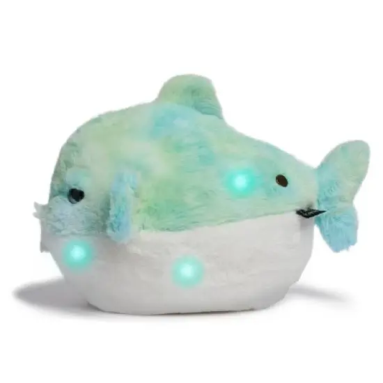 FAO Schwarz 12" Glow Brights LED with Sound Blowfish Toy Plush image {4}