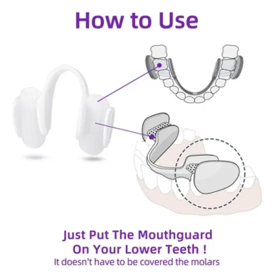 YEVYO 2PCS Mouth Guard for Teeth Grinding - Sleep Mouth Guard for Nighttime TMJ Clenching Relief - Dental Night Guards for Adults with Travel Case image {5}