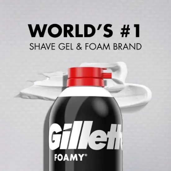 Gillette Foamy Men's Regular Shaving Foam - 14.9oz image {7}
