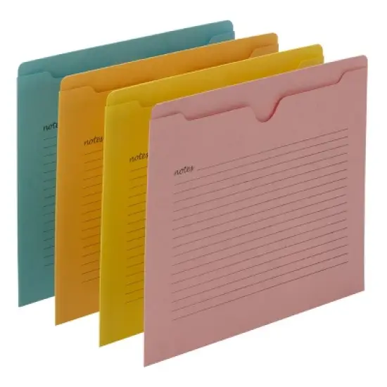 Smead Notes File Jacket, Letter Size, Assorted Colors, 12 per Pack (75616) image {4}