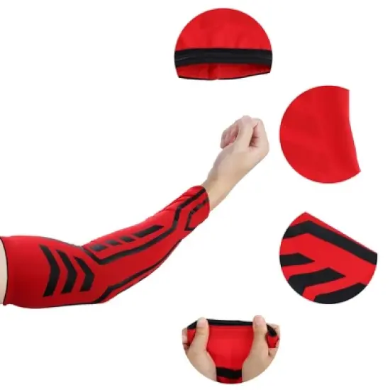Unique Bargains Spandex Tightening Breathable Elbow Pads Elbow Protection Brace for Sports image {2}