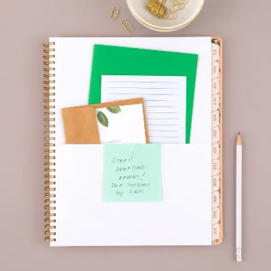 Pen+Pillar for Cambridge 2024-25 Weekly/Monthly Planner 11"x9.375" Solid Pink: Agenda, Calendar, Twin-Wire Binding, Tabs image {6}