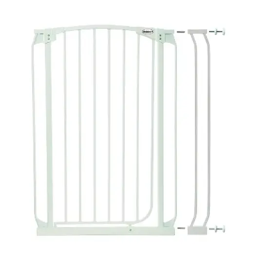 Bindaboo B1125 Baby Pet Safety Gate 3.5 Inch Wide Steel Gate Extension for Wide Doors, Stairs, Hallways, and Large Entryways, White, Set of 1 image {2}