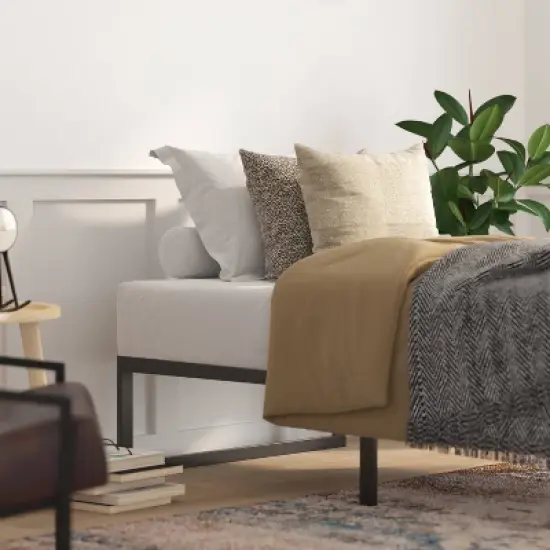 14" Branden Minimalist Steel Platform Bed Frame Black - Taylor & Logan image {1}