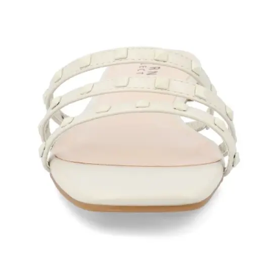 Journee Collection Womens Camarie Slip On Slide Multi Strap Sandals image {5}