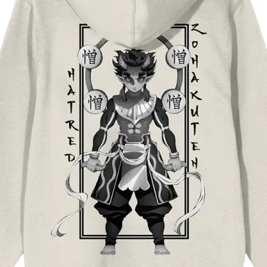 Demon Slayer Zohakuten Adult Sand Long Sleeve Hooded Sweatshirt image {3}