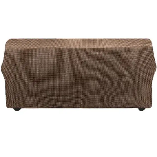 Home Mart Goods Taupe 2-Piece Set Slipcover Sofa & Loveseat Cover Protector 4-Way Stretch Elastic image {3}