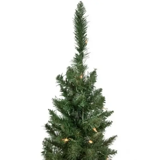 Northlight 2ct Prelit Artificial Christmas Tree Potted Porch Pine Topiary - Clear Lights image {2}