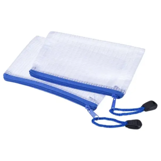 Unique Bargains PVC Waterproof Mesh Zipper Office Travel File Folders 6 Pcs image {5}