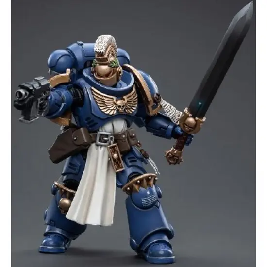 Ultramarines Primaris Company Champion Brother Parnaeus 1/18 Scale | Warhammer 40K | Joy Toy Action figures image {4}