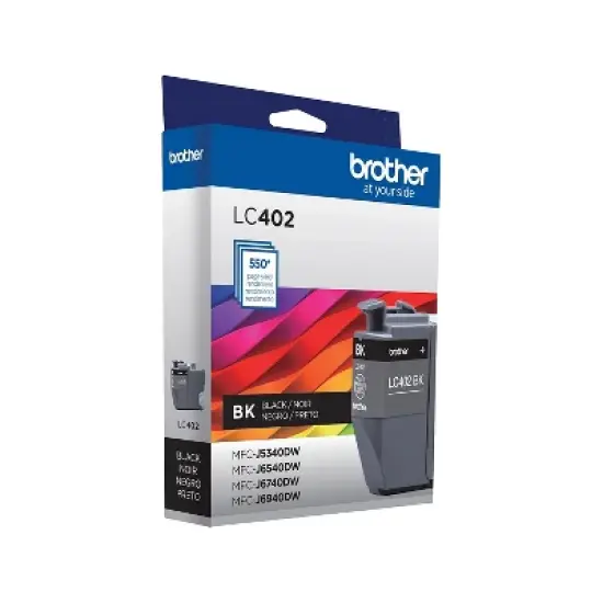 Brother LC402 Black Standard Yield Ink Cartridge Prints Up to 550 Pages (LC402BKS) image {3}