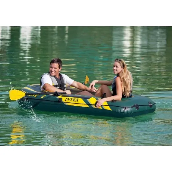 Intex Seahawk Inflatable Floating Boat Raft Set with Oars & Air Pump image {4}