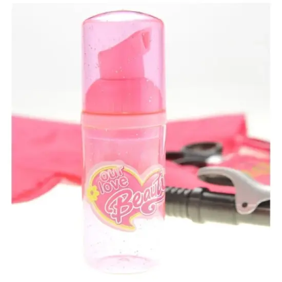 Insten Cute Little Girls Beauty Salon Fashion Girls Playset with Mirror, Hairdryer, Curling Iron & Accessories, Pretend Toys for Kids image {4}