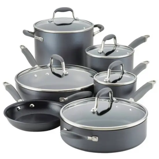 Anolon Advanced Home 11pc Hard Anodized Nonstick Cookware Set Moonstone image {15}