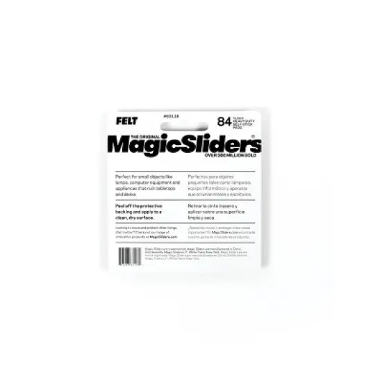 Magic Sliders 84pk 3/8" Round HD Self-Stick Adhesive Pads Oatmeal image {1}