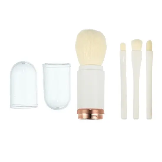 Unique Bargains Makeup Brush Set Travel Blending Foundation Contour Concealer Blusher Brush 4 Pcs image {6}
