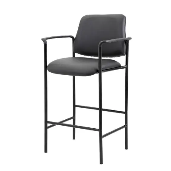 Stool with Arm Black- Boss Office Products image {1}