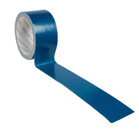 Simply Genius Art & Craft Duct Tape, Heavy Duty Craft Supplies for Kids & Adults, Colored Tape- 1.8 in x 10 yards (Blue, Single roll) image {2}