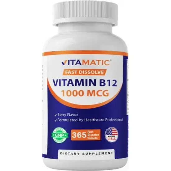 Vitamin B12 1000 mcg - 365 Fast Dissolve Tablets image {10}