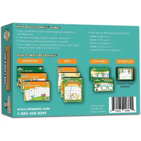 Channie's Dry Erase Single Digit Math Flash Cards image {1}