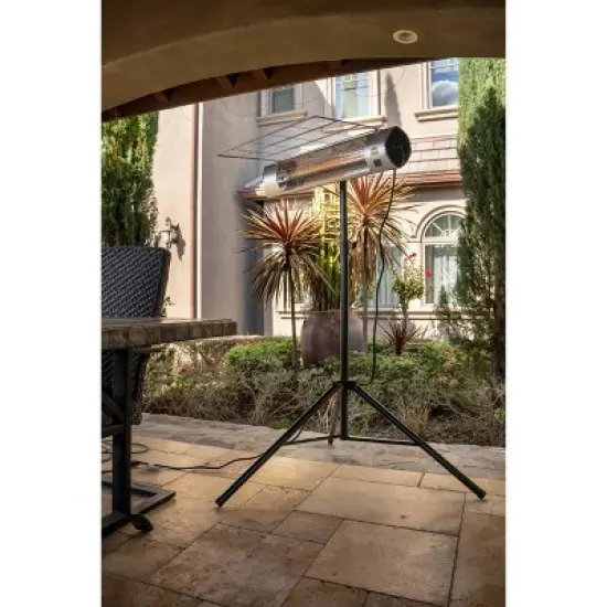 Kenmore Carbon Infrared 1500W Electric Patio Heater with Tripod & Remote Silver image {6}