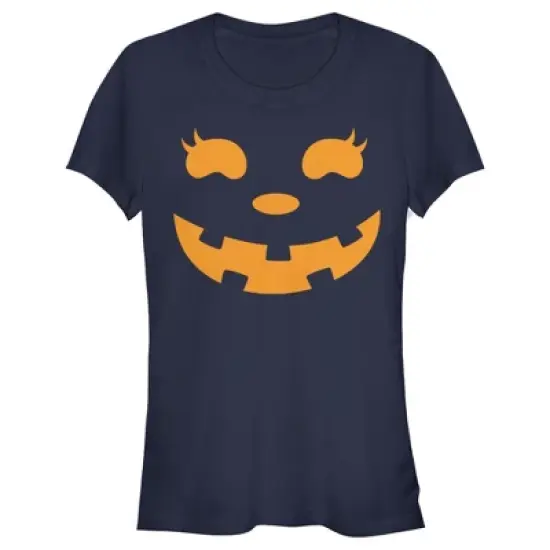 Junior's CHIN UP Halloween Jack o' Lantern Face T-Shirt image {5}