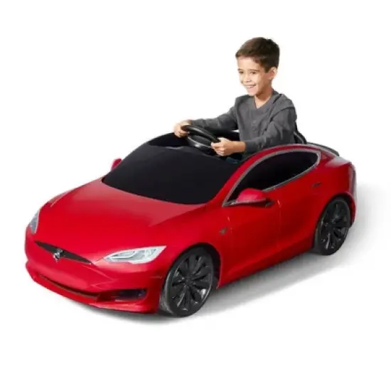 Radio Flyer 9V Kids' Tesla Model 910 Car image {1}