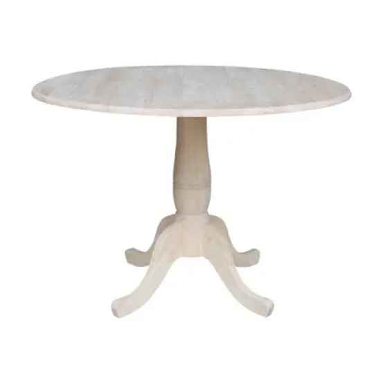 Timothy Round Drop Leaf Table - Unfinished - International Concepts image {7}